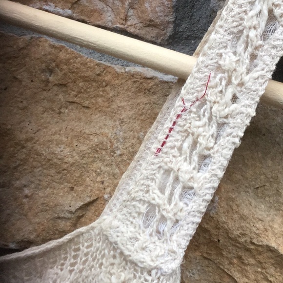 Free people tank boho Coachella festival cowgirl rodeo net crochet embroidery - Picture 6 of 8